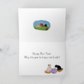 Japanse Nieuwjaarsdag Labradors Feestdagen Kaart (Binnen)