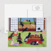 Japanse Nieuwjaarsdag Labradors Feestdagenkaart (Voorkant / Achterkant)