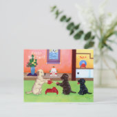 Japanse Nieuwjaarsdag Labradors Feestdagenkaart (Staand voorkant)