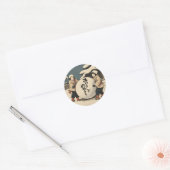 Japanse Nieuwjaarswensen Ronde Sticker (Envelop)