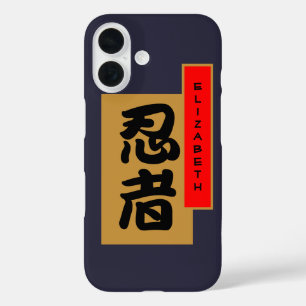 Japanse Ninja Kanji Banner iPhone 16 Hoesje