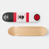 Japanse Ninja Monogrammed Skateboard (Horizontaal)