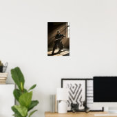 Japanse Ninja Schaduw Krijger Poster (Thuiskantoor)
