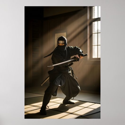Japanse Ninja Schaduw Krijger Poster (Voorkant)