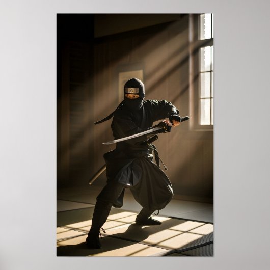 Japanse Ninja Schaduw Krijger Poster (Voorkant)