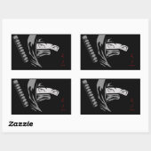 japanse ninja vrouw Kunoichi Rechthoekige Sticker (Vel)
