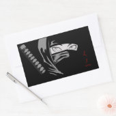 japanse ninja vrouw Kunoichi Rechthoekige Sticker (Envelop)