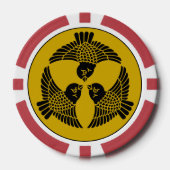 Japanse Noble Three Sparrow Crest Poker Chips (Voorkant)