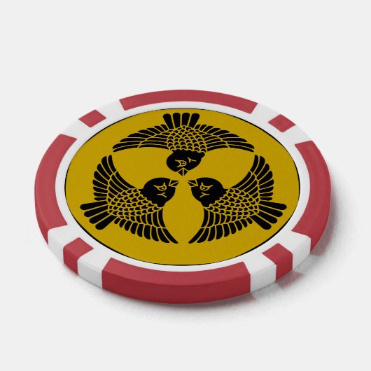 Japanse Noble Three Sparrow Crest Poker Chips (Enkel)