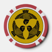 Japanse Noble Three Sparrow Crest Poker Chips (Achterkant)