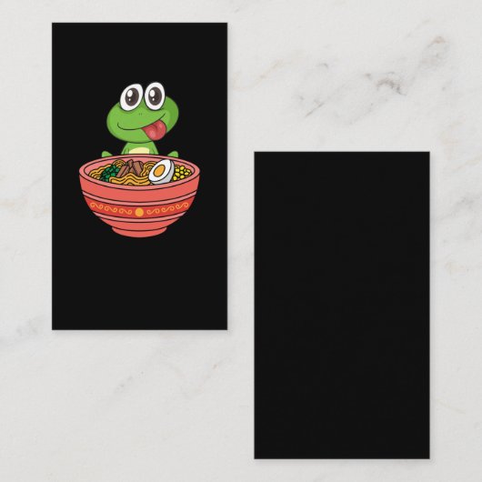 Japanse noedels Kawaii Frog Ramen Visitekaartje (Voorkant / Achterkant)