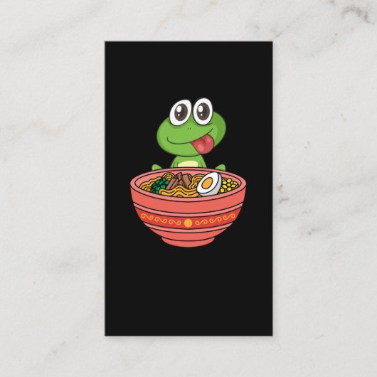 Japanse noedels Kawaii Frog Ramen Visitekaartje (Voorkant)