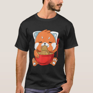 Japanse Noedels Rode Panda Eet Ra T-shirt