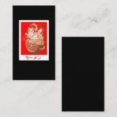 Japanse noedels, verslaafd aan animatekat en ramen visitekaartje (Voorkant / Achterkant)