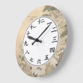 Japanse Numeriek Kanji Number Clock Crane Birds Grote Klok (Hoek)
