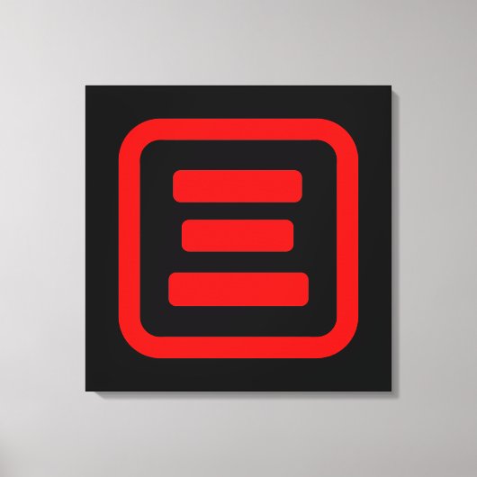 Japanse nummer drie 三 【 San 】 Kanji Canvas Afdruk (Voorkant)