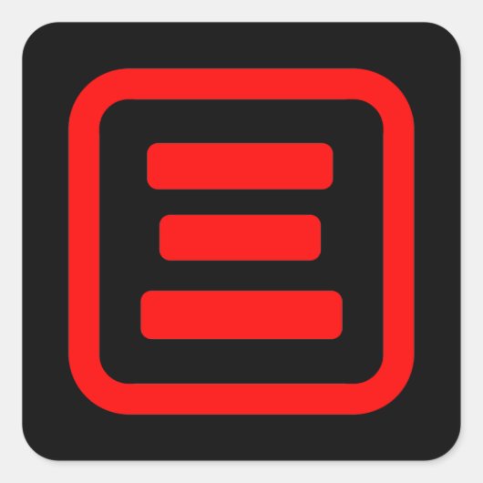 Japanse nummer drie 三 【 San 】 Kanji Vierkante Sticker (Voorkant)