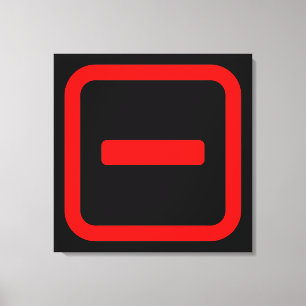 Japanse nummer één 一 Ichi 】 Kanji Canvas Afdruk