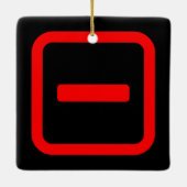 Japanse nummer één 一 Ichi 】 Kanji Keramisch Ornament (Achterkant)