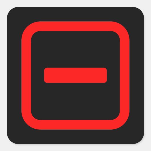 Japanse nummer één 一 Ichi 】 Kanji Vierkante Sticker (Voorkant)