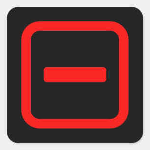 Japanse nummer één 一 Ichi 】 Kanji Vierkante Sticker