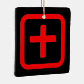 Japanse nummer Tien 十 【 Ju 】 Kanji Keramisch Ornament (Rechts)