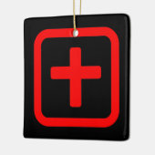 Japanse nummer Tien 十 【 Ju 】 Kanji Keramisch Ornament (Links)