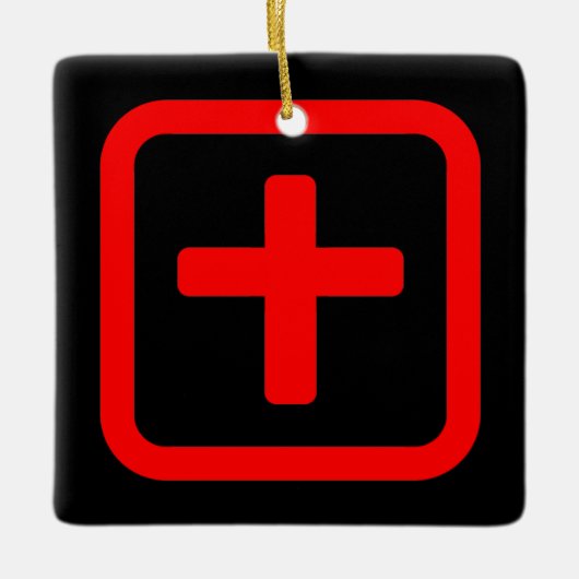 Japanse nummer Tien 十 【 Ju 】 Kanji Keramisch Ornament (Voorkant)