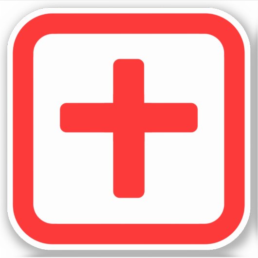 Japanse nummer Tien 十 【 Ju 】 Kanji Sticker (Voorkant)