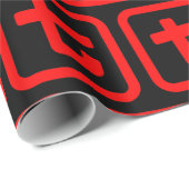 Japanse nummer zeven 七 【 Nana 】 Kanji Cadeaupapier (Rol Hoek)