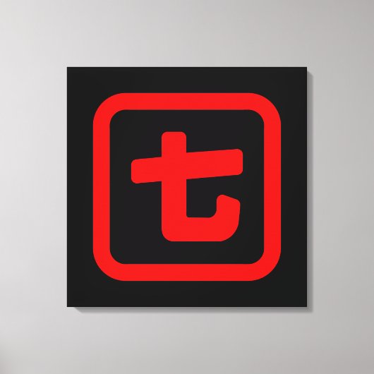 Japanse nummer zeven 七 【 Nana 】 Kanji Canvas Afdruk (Voorkant)