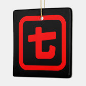 Japanse nummer zeven 七 【 Nana 】 Kanji Keramisch Ornament (Links)