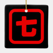 Japanse nummer zeven 七 【 Nana 】 Kanji Keramisch Ornament (Achterkant)