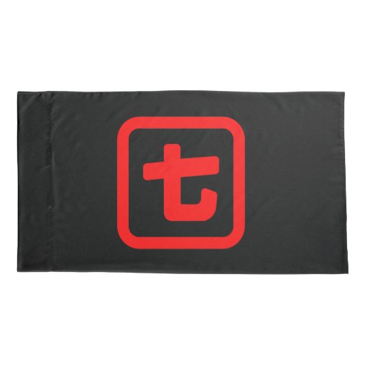 Japanse nummer zeven 七 【 Nana 】 Kanji Kussensloop (Achterkant-Links)