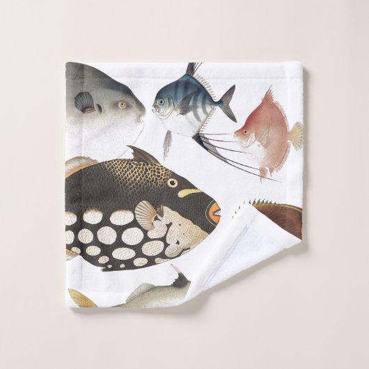 Japanse oceaan - Dataset voor vishanddoeken Bad Handdoek (Wasdoekje)