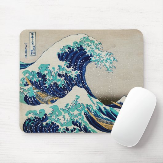 Japanse oceaangolven asthetische strand esthet muismat (Met muis)