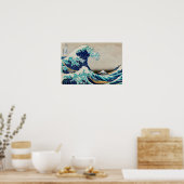 Japanse oceaangolven asthetische strand esthet poster (Keuken)