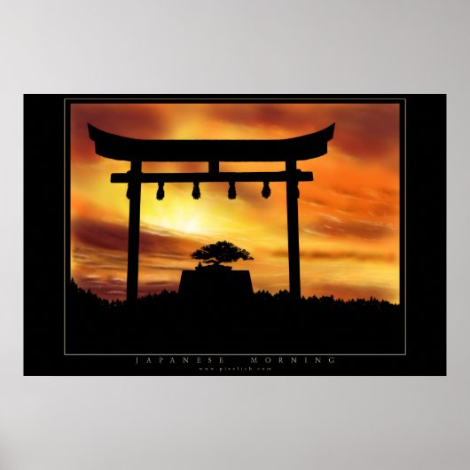 Japanse ochtend poster (Voorkant)