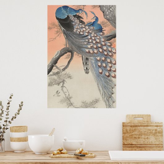  Japanse ocks op boomtak Poster (Keuken)
