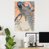  Japanse ocks op boomtak Poster (Thuiskantoor)