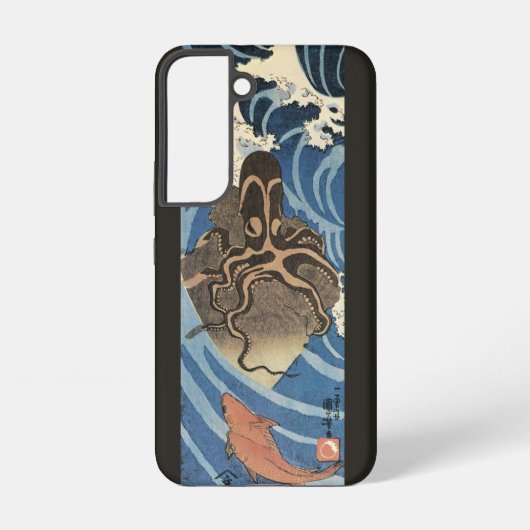 Japanse octopus en karper Samsung Galaxy Hoesje (Achterkant)
