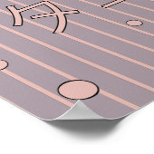 Japanse Octopuspatroon Poster (Hoek)