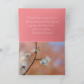 Japanse oerbloesem bedankkaart (Binnen)