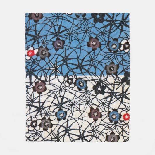 Japanse Okinawan-kleurstof (Bingata) Fleece Deken (Voorkant)