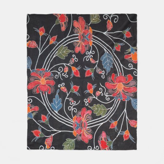 Japanse Okinawan-kleurstof (Bingata) Fleece Deken (Voorkant)