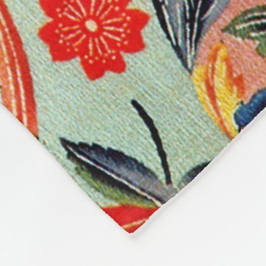 Japanse Okinawan-kleurstof (Bingata) Fleece Deken (Hoek)