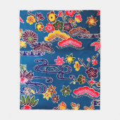 Japanse Okinawan-kleurstof (Bingata) Fleece Deken (Voorkant)