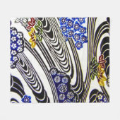 Japanse Okinawan-kleurstof (Bingata) Fleece Deken (Voorkant (Horizontaal))