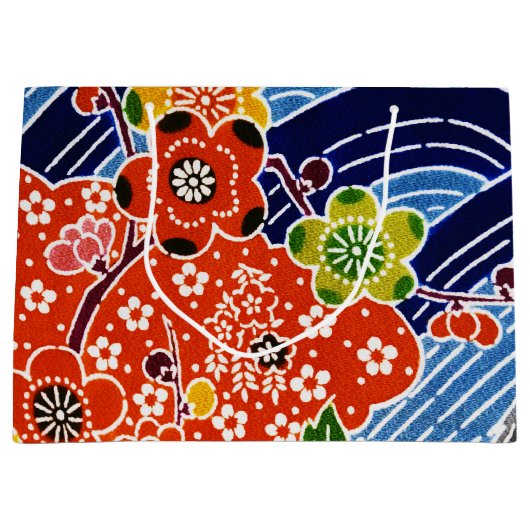 Japanse Okinawan-kleurstof (Bingata) Groot Cadeauzakje (Voorkant)