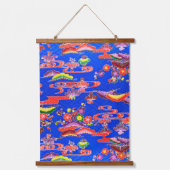 Japanse Okinawan-kleurstof (Bingata) Hangend Wandkleed (Voorkant)